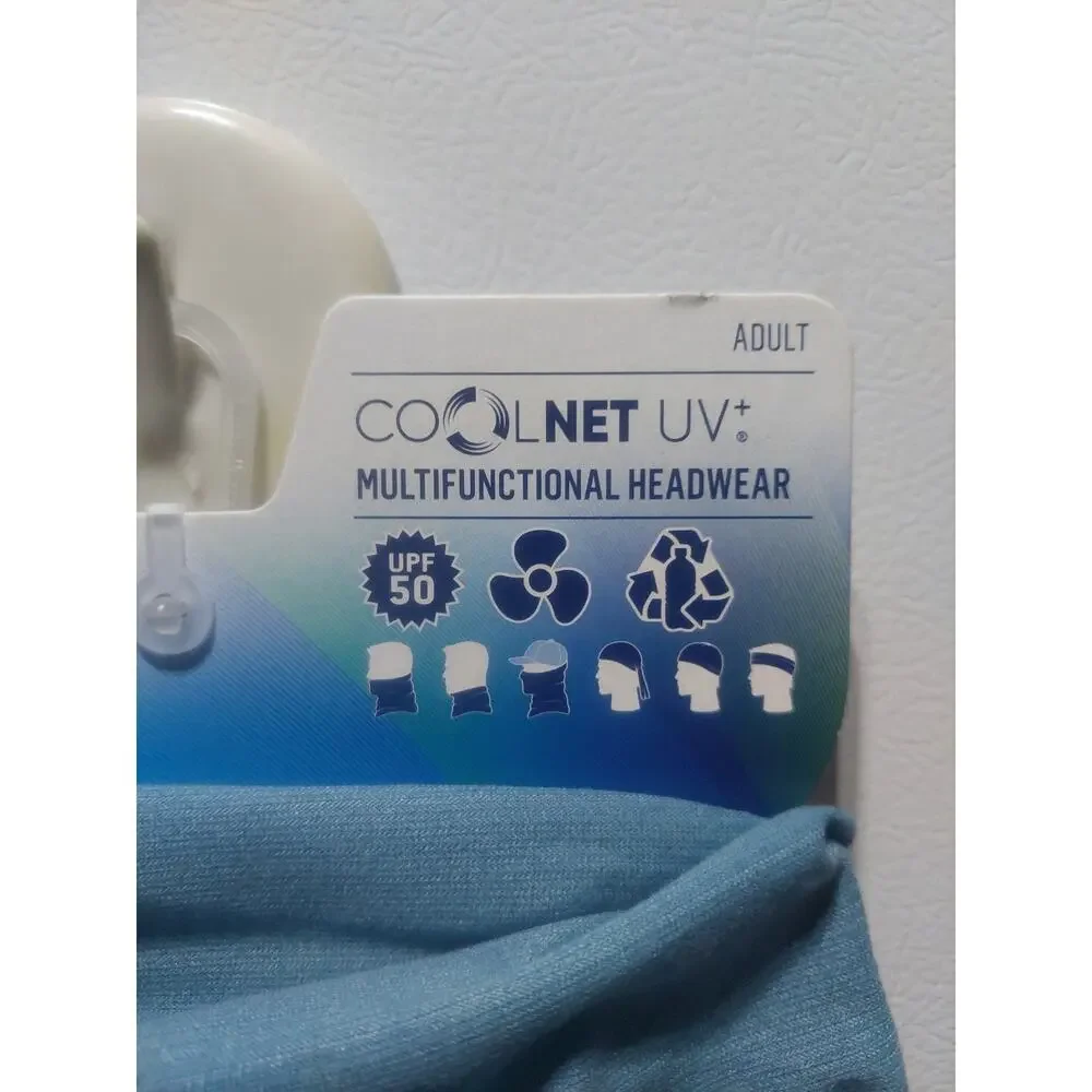 New BUFF Adult Lightweight Coolnet UV Insect Shield Neck Gaiter Headband Blue